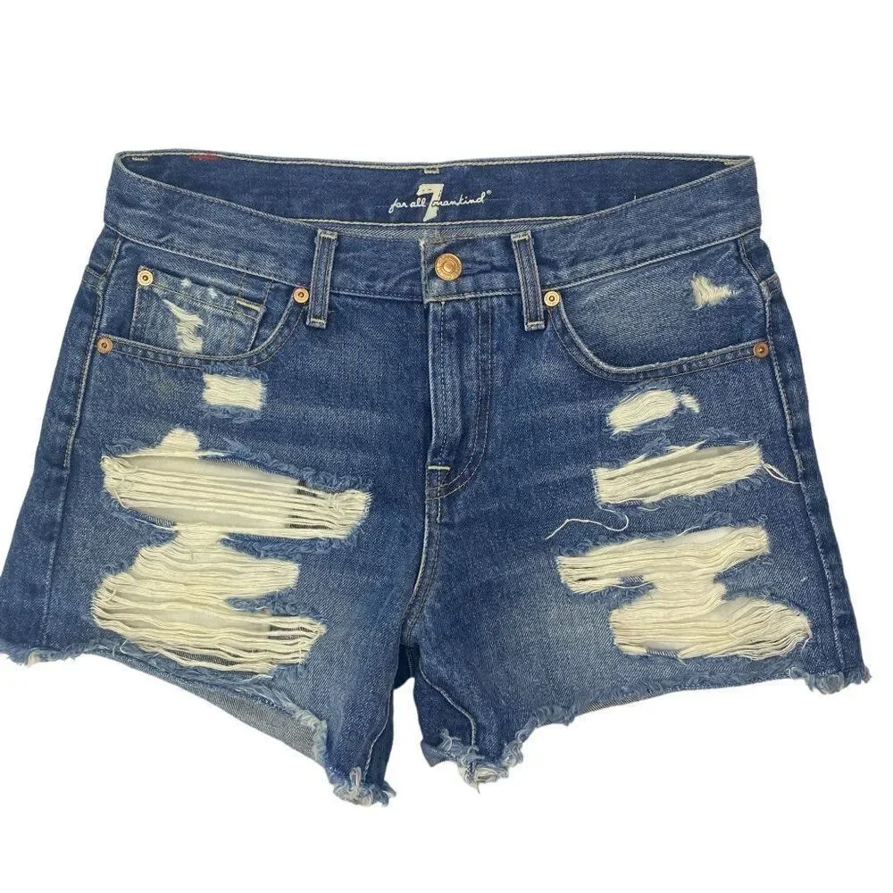 7 For All Mankind Jean Shorts Size 16